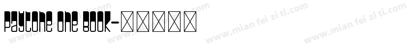 Paytone One Book字体转换